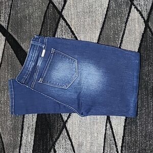 KANCAN DISTRESSED WHISKERING DENIM JEAN